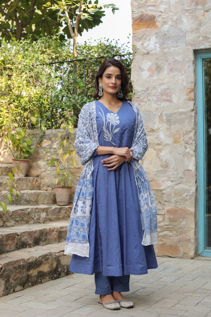 Maverick Fusion A-Line Kurti Set